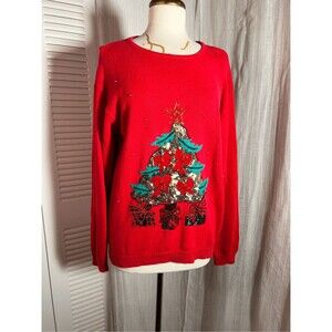 Lindsey Blake Sweater Size XL Vintage 90's Statement Piece Christmas Holiday Top